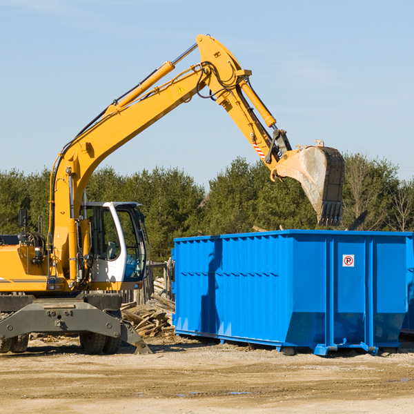 what happens if the residential dumpster is damaged or stolen during rental in Throop